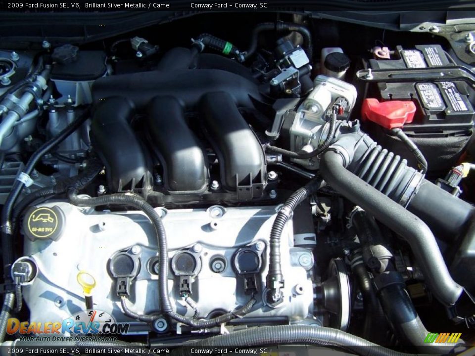2009 Ford Fusion SEL V6 Brilliant Silver Metallic / Camel Photo #13