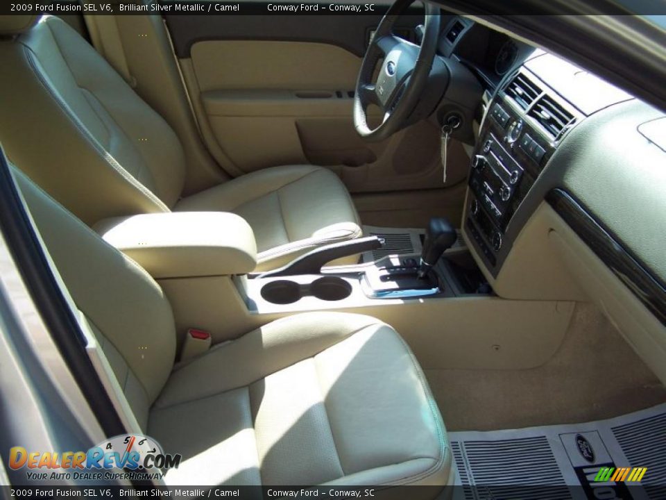 2009 Ford Fusion SEL V6 Brilliant Silver Metallic / Camel Photo #16