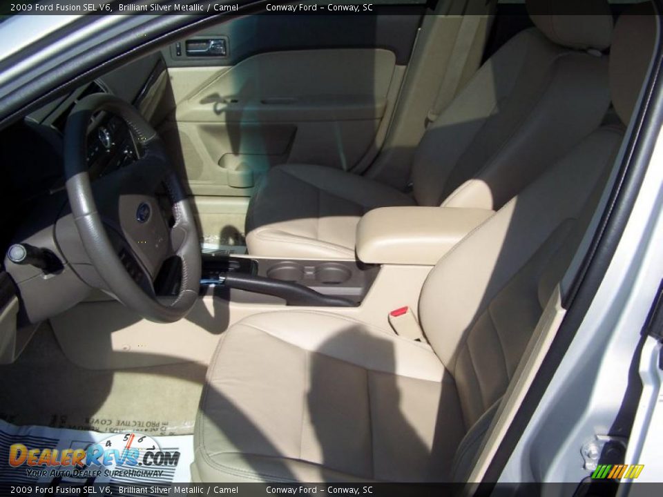 2009 Ford Fusion SEL V6 Brilliant Silver Metallic / Camel Photo #19