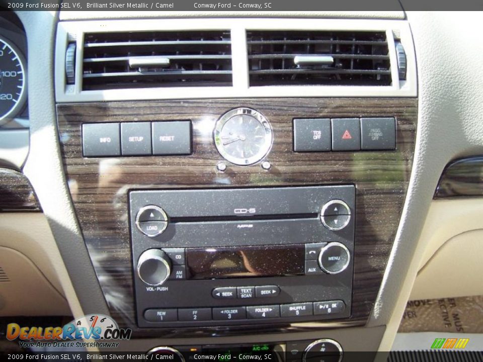 2009 Ford Fusion SEL V6 Brilliant Silver Metallic / Camel Photo #23