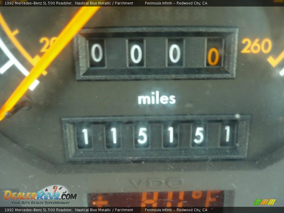 1992 Mercedes-Benz SL 500 Roadster Nautical Blue Metallic / Parchment Photo #21