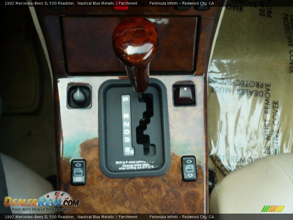 1992 Mercedes-Benz SL 500 Roadster Nautical Blue Metallic / Parchment Photo #26