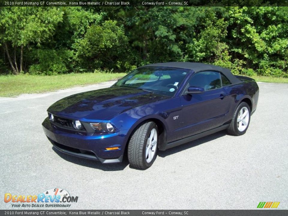 2010 Ford Mustang GT Convertible Kona Blue Metallic / Charcoal Black Photo #1