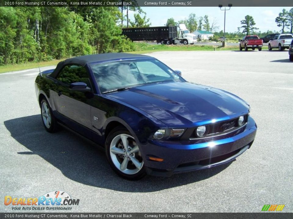 2010 Ford Mustang GT Convertible Kona Blue Metallic / Charcoal Black Photo #3