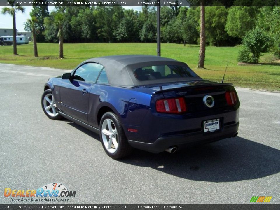 2010 Ford Mustang GT Convertible Kona Blue Metallic / Charcoal Black Photo #7