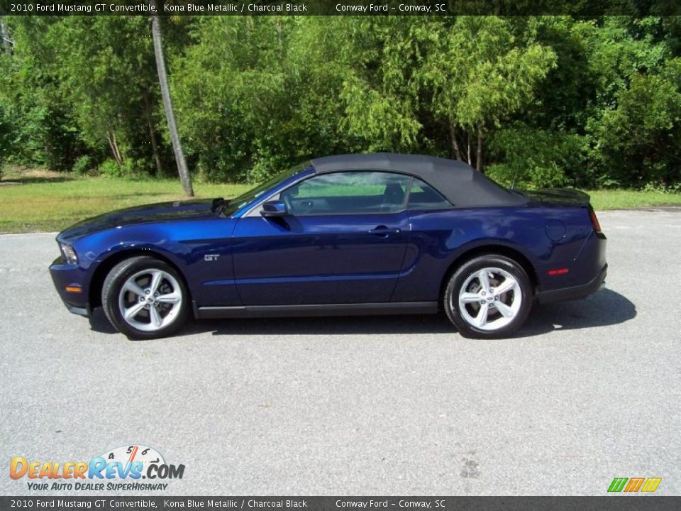 2010 Ford Mustang GT Convertible Kona Blue Metallic / Charcoal Black Photo #8