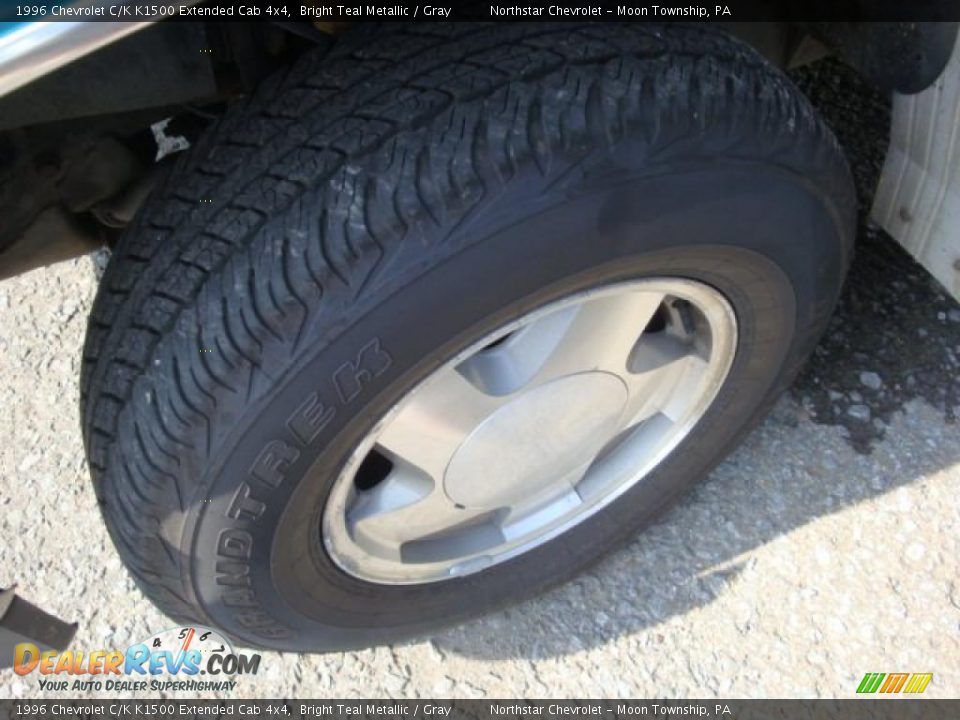 1996 Chevrolet C/K K1500 Extended Cab 4x4 Bright Teal Metallic / Gray Photo #7