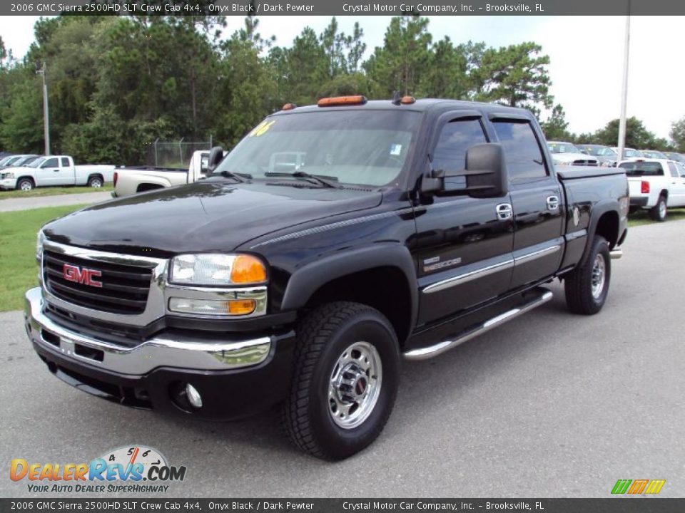 2006 GMC Sierra 2500HD SLT Crew Cab 4x4 Onyx Black / Dark Pewter Photo #1