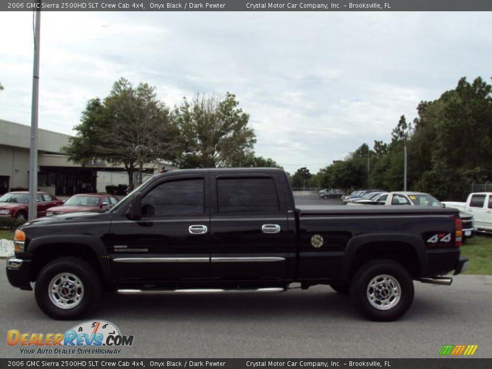 2006 GMC Sierra 2500HD SLT Crew Cab 4x4 Onyx Black / Dark Pewter Photo #2