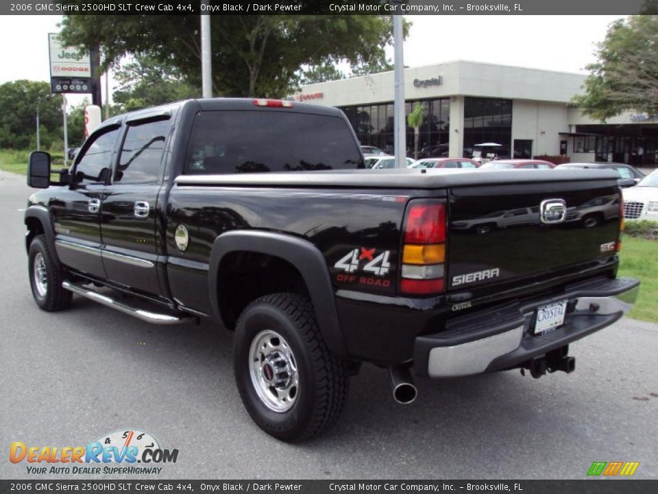 2006 GMC Sierra 2500HD SLT Crew Cab 4x4 Onyx Black / Dark Pewter Photo #3