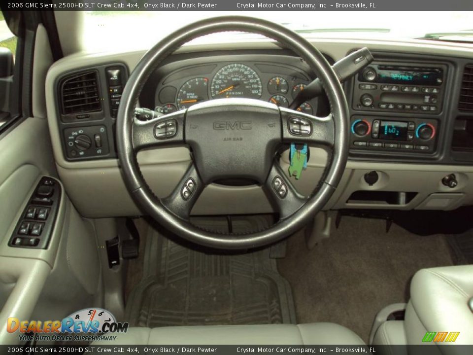 2006 GMC Sierra 2500HD SLT Crew Cab 4x4 Onyx Black / Dark Pewter Photo #6