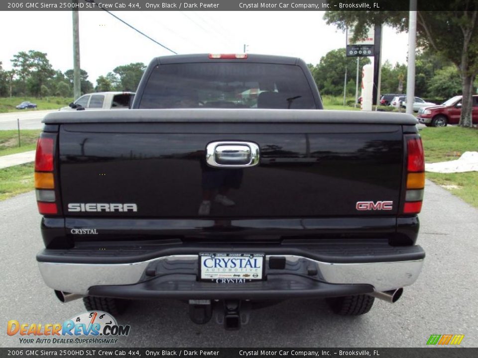 2006 GMC Sierra 2500HD SLT Crew Cab 4x4 Onyx Black / Dark Pewter Photo #7