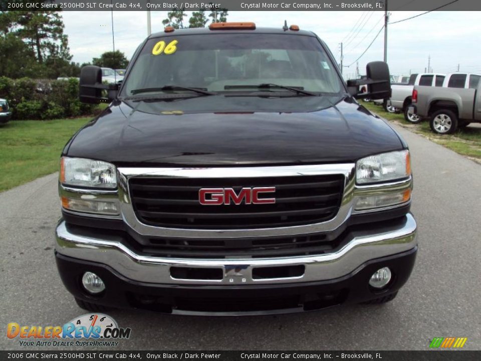 2006 GMC Sierra 2500HD SLT Crew Cab 4x4 Onyx Black / Dark Pewter Photo #13