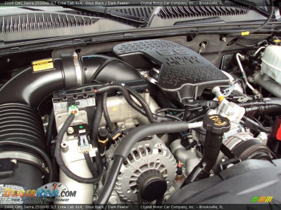 2006 GMC Sierra 2500HD SLT Crew Cab 4x4 Onyx Black / Dark Pewter Photo #16