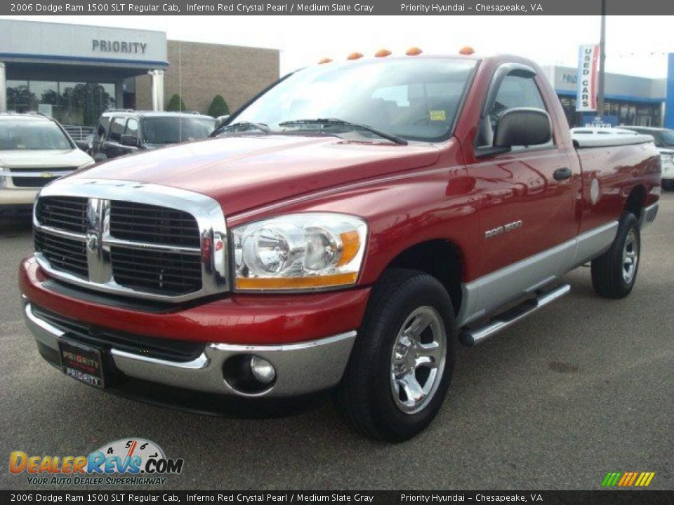 2006 Dodge Ram 1500 SLT Regular Cab Inferno Red Crystal Pearl / Medium Slate Gray Photo #1