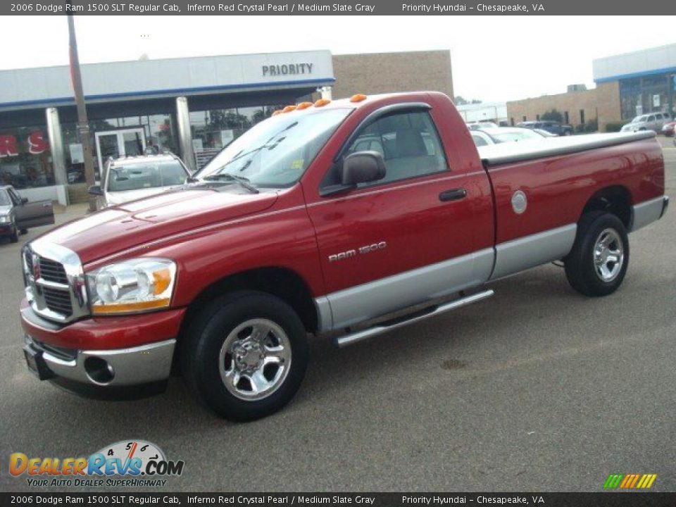 2006 Dodge Ram 1500 SLT Regular Cab Inferno Red Crystal Pearl / Medium Slate Gray Photo #2
