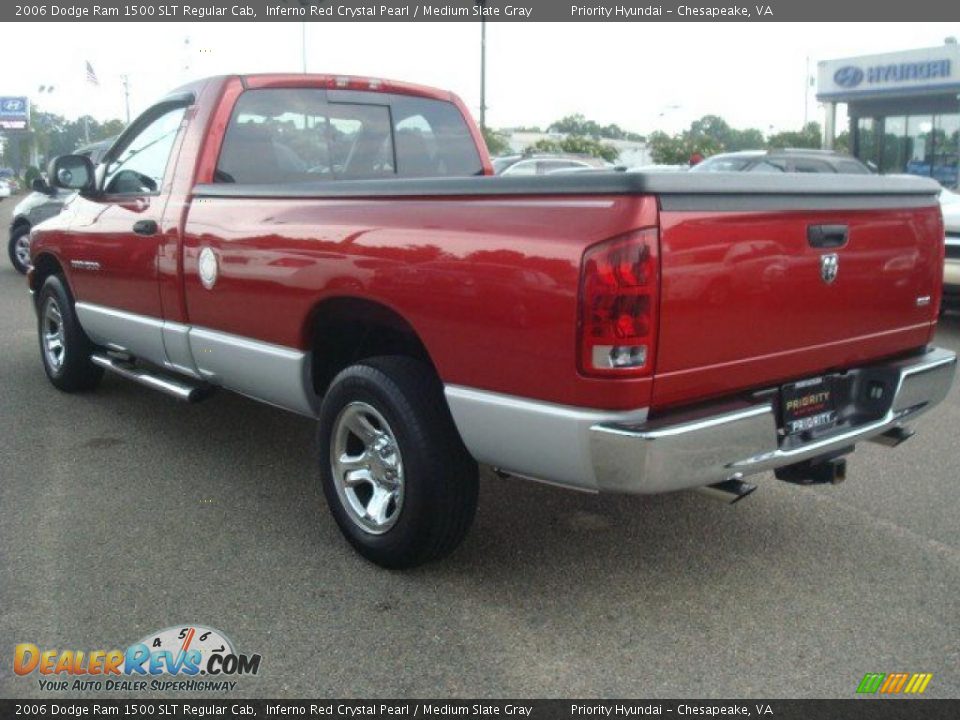 2006 Dodge Ram 1500 SLT Regular Cab Inferno Red Crystal Pearl / Medium Slate Gray Photo #4