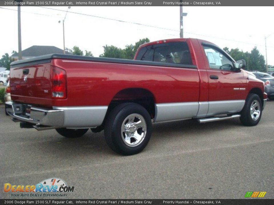 2006 Dodge Ram 1500 SLT Regular Cab Inferno Red Crystal Pearl / Medium Slate Gray Photo #5