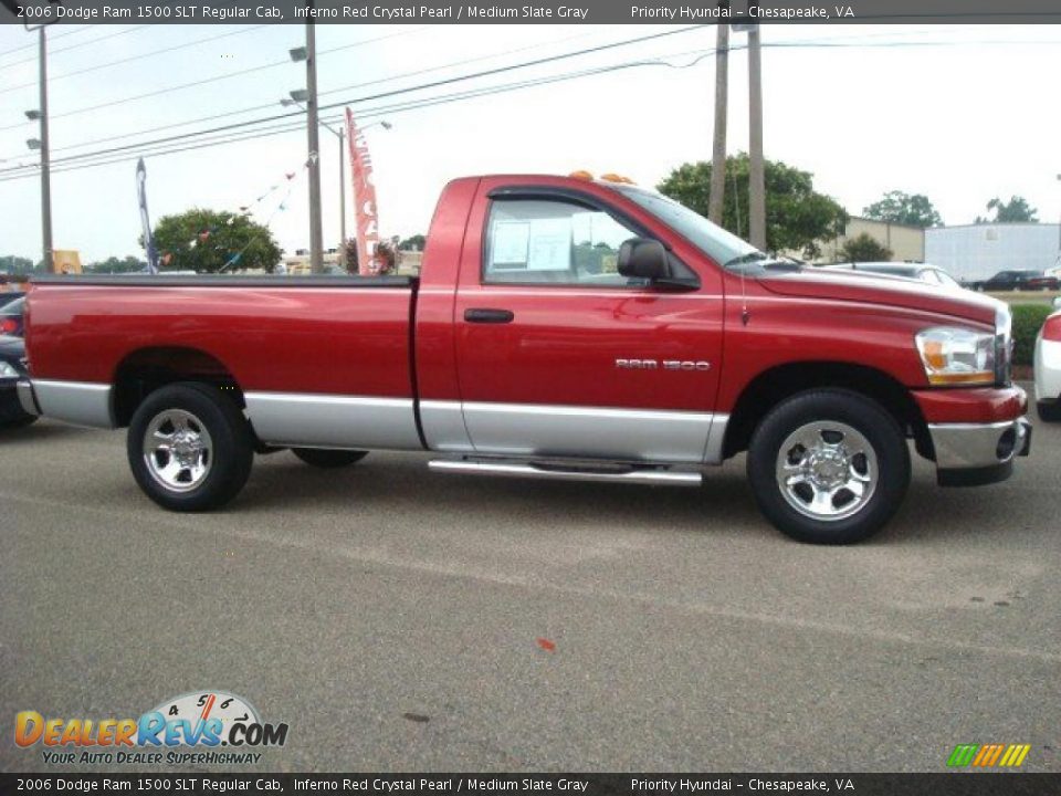 2006 Dodge Ram 1500 SLT Regular Cab Inferno Red Crystal Pearl / Medium Slate Gray Photo #6