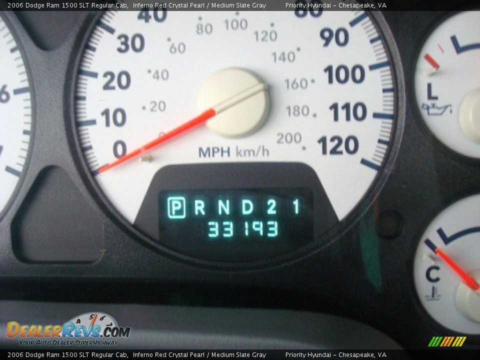 2006 Dodge Ram 1500 SLT Regular Cab Inferno Red Crystal Pearl / Medium Slate Gray Photo #13