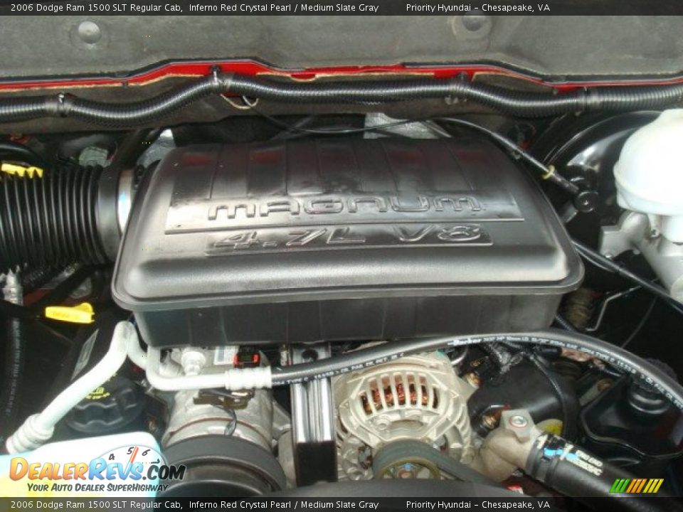 2006 Dodge Ram 1500 SLT Regular Cab Inferno Red Crystal Pearl / Medium Slate Gray Photo #17
