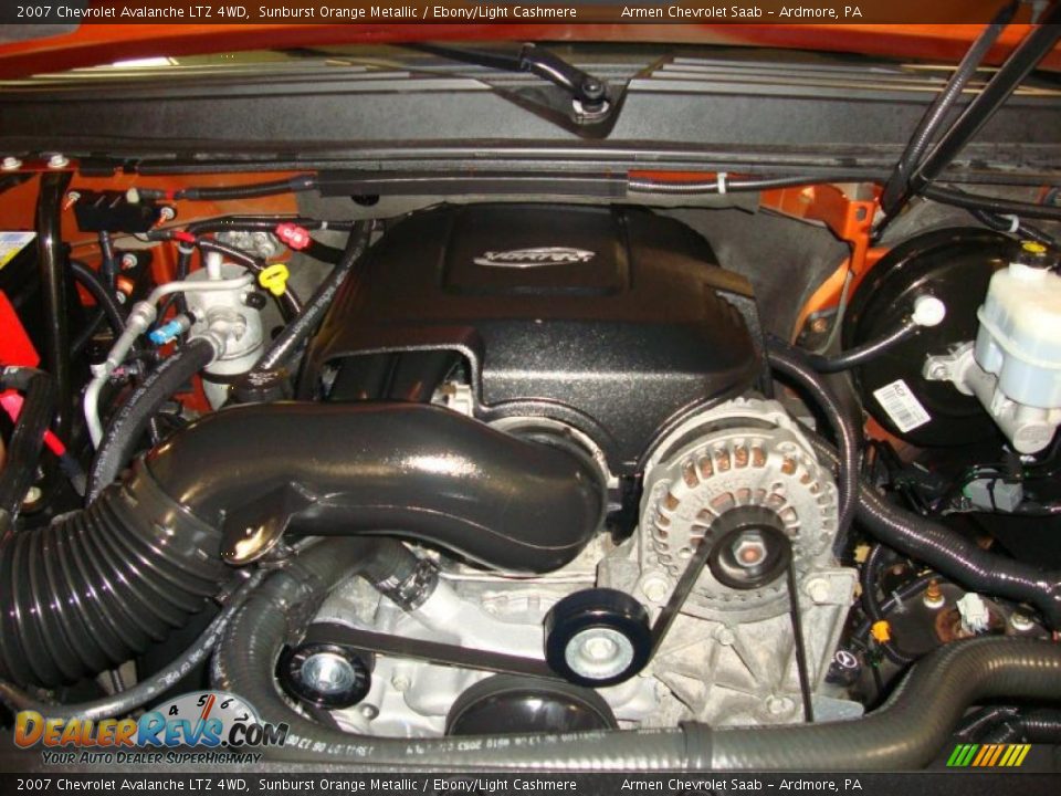2007 Chevrolet Avalanche LTZ 4WD Sunburst Orange Metallic / Ebony/Light Cashmere Photo #30