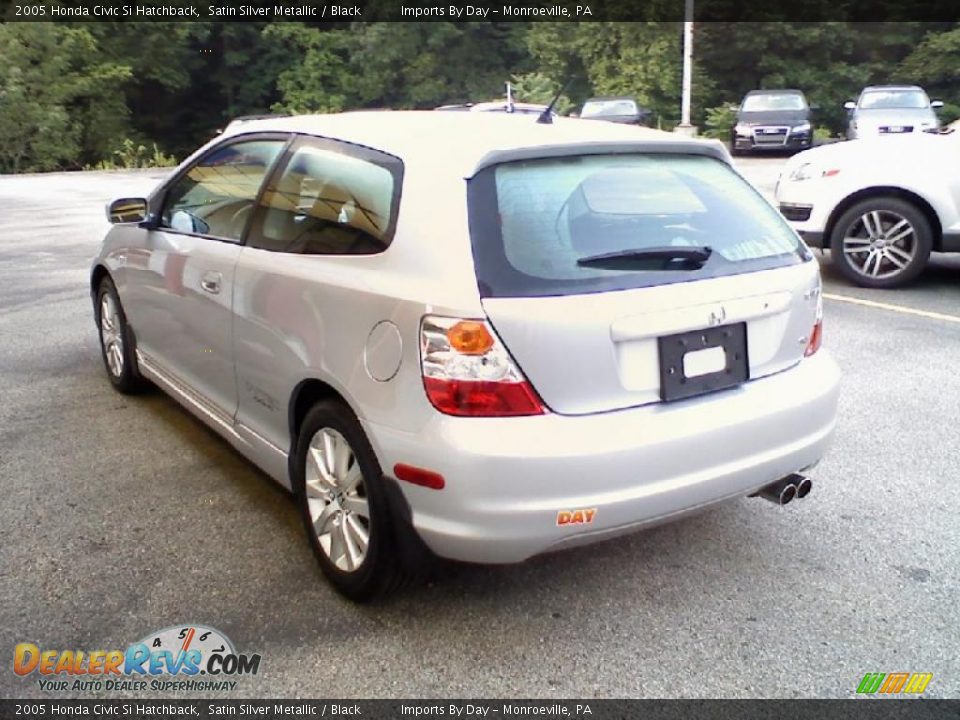 2005 Honda Civic Si Hatchback Satin Silver Metallic / Black Photo #4