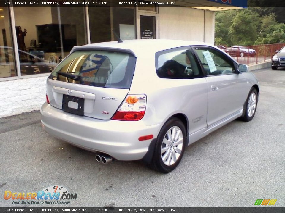 2005 Honda Civic Si Hatchback Satin Silver Metallic / Black Photo #5