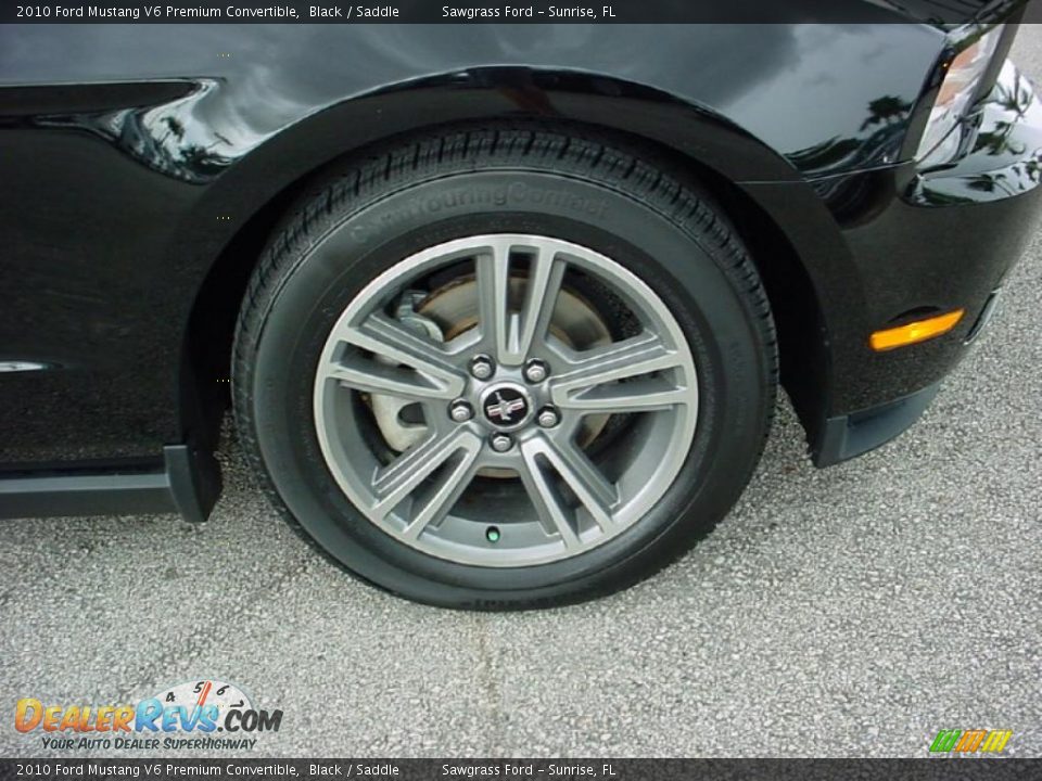 2010 Ford Mustang V6 Premium Convertible Black / Saddle Photo #3