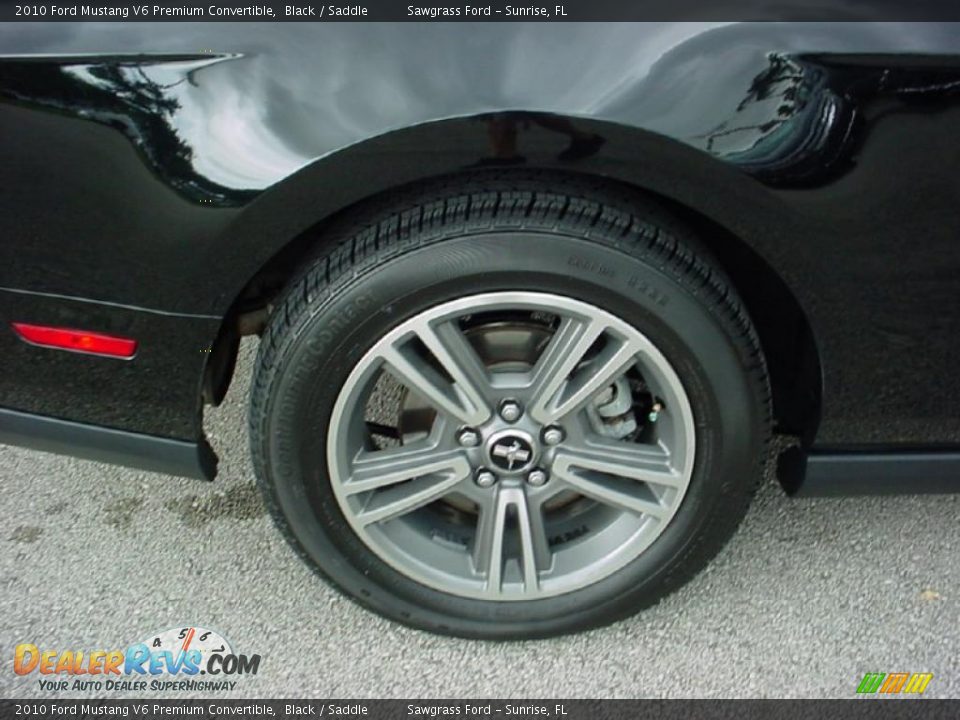 2010 Ford Mustang V6 Premium Convertible Black / Saddle Photo #4