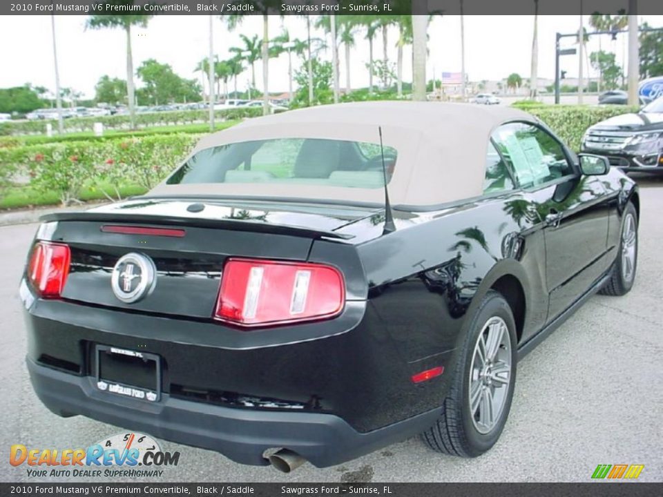 2010 Ford Mustang V6 Premium Convertible Black / Saddle Photo #6