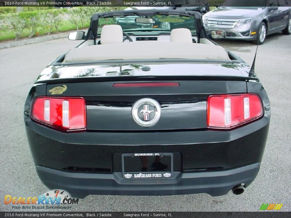 2010 Ford Mustang V6 Premium Convertible Black / Saddle Photo #8