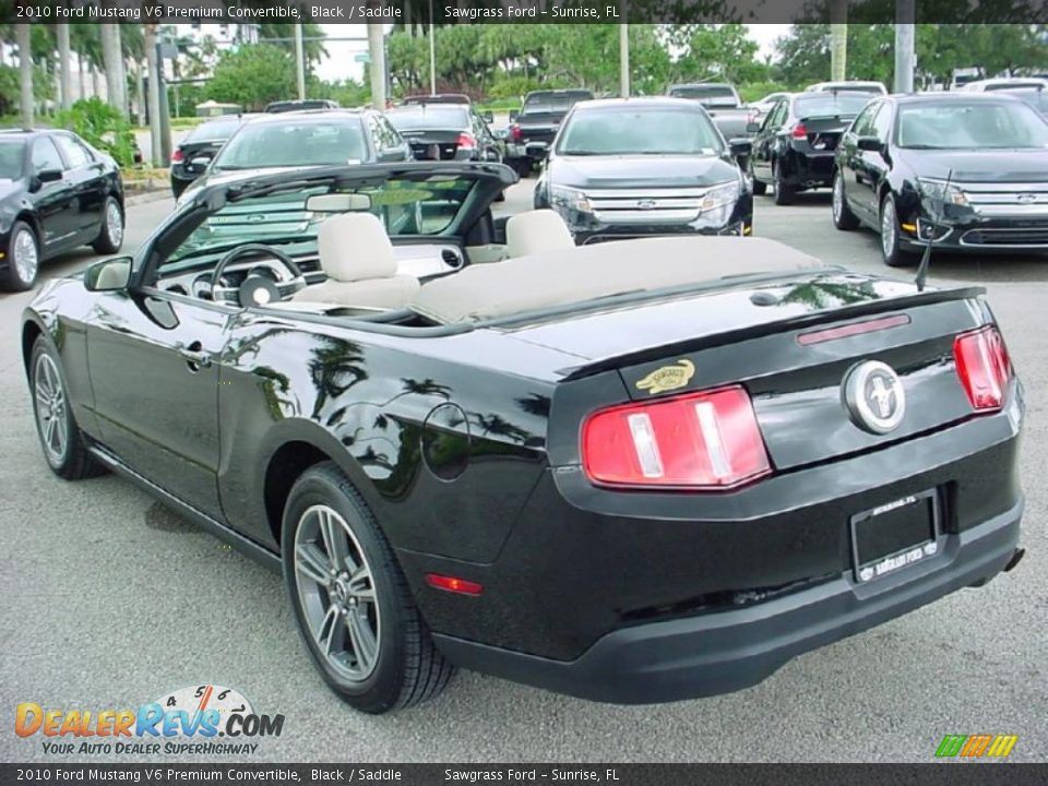 2010 Ford Mustang V6 Premium Convertible Black / Saddle Photo #9