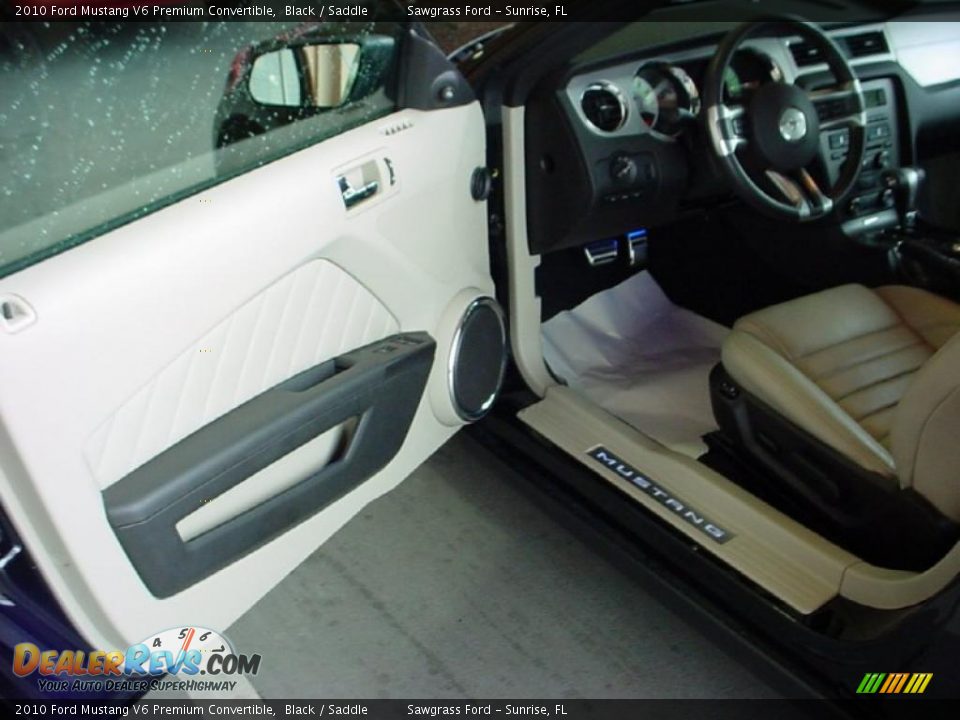 2010 Ford Mustang V6 Premium Convertible Black / Saddle Photo #12