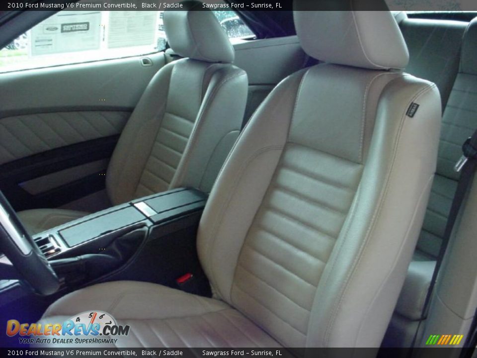 2010 Ford Mustang V6 Premium Convertible Black / Saddle Photo #13