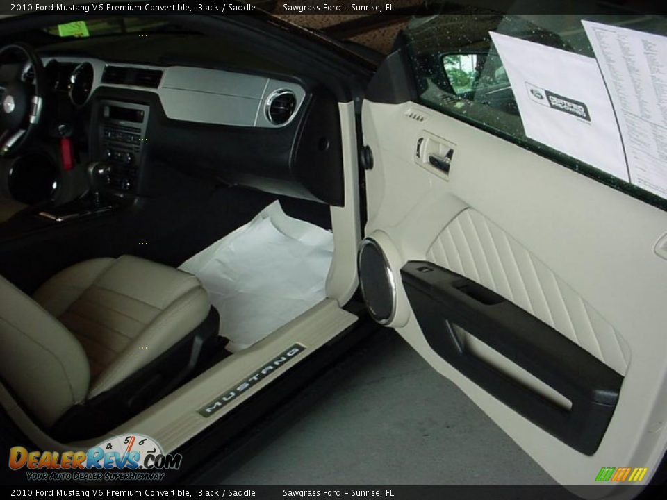 2010 Ford Mustang V6 Premium Convertible Black / Saddle Photo #15