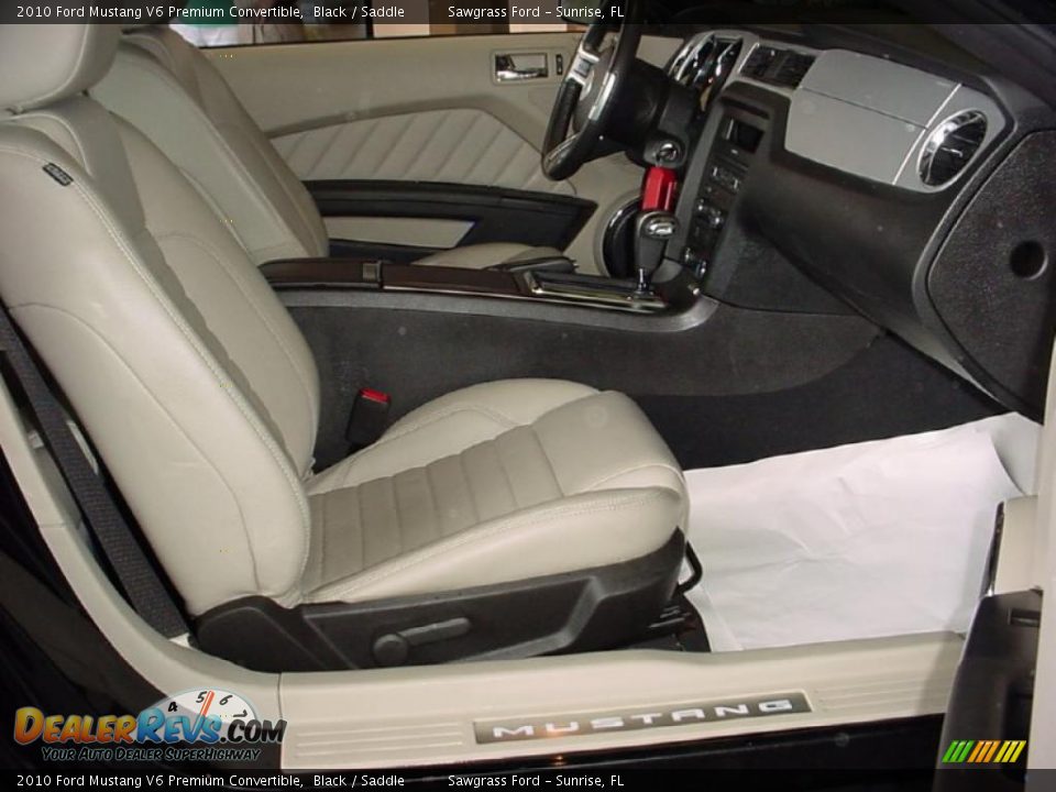 2010 Ford Mustang V6 Premium Convertible Black / Saddle Photo #16
