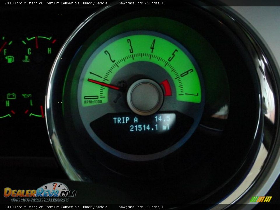 2010 Ford Mustang V6 Premium Convertible Black / Saddle Photo #23