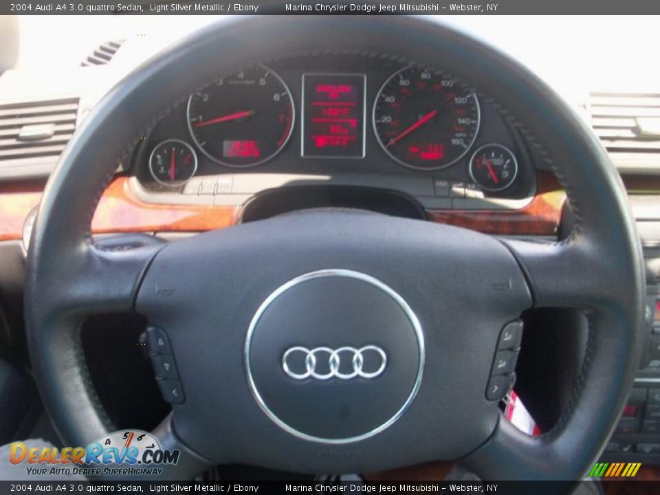 2004 Audi A4 3.0 quattro Sedan Light Silver Metallic / Ebony Photo #7