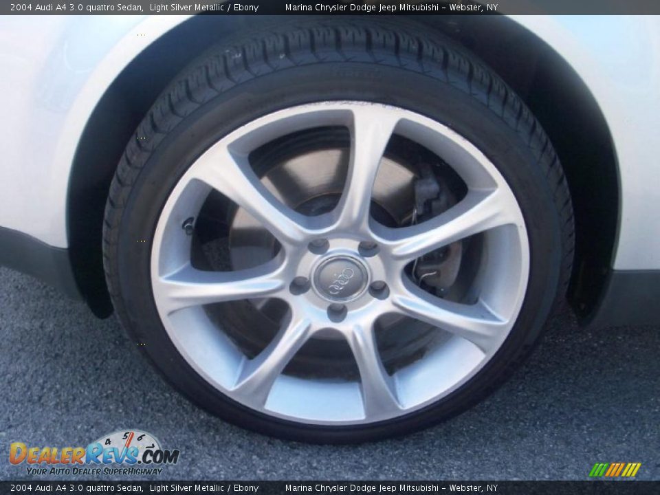 2004 Audi A4 3.0 quattro Sedan Light Silver Metallic / Ebony Photo #8