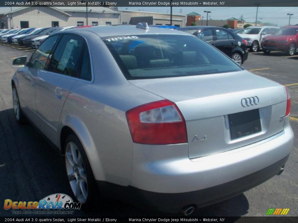 2004 Audi A4 3.0 quattro Sedan Light Silver Metallic / Ebony Photo #9