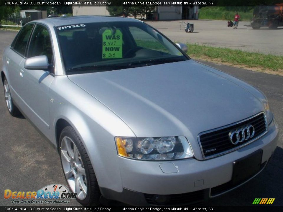 2004 Audi A4 3.0 quattro Sedan Light Silver Metallic / Ebony Photo #12