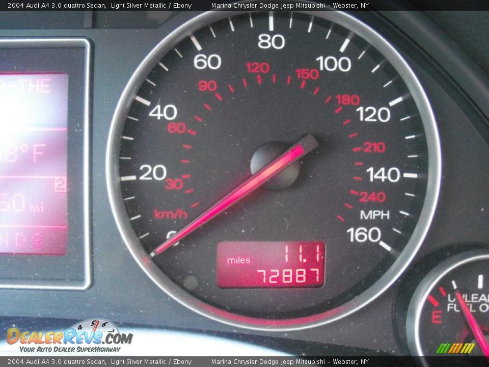 2004 Audi A4 3.0 quattro Sedan Light Silver Metallic / Ebony Photo #27