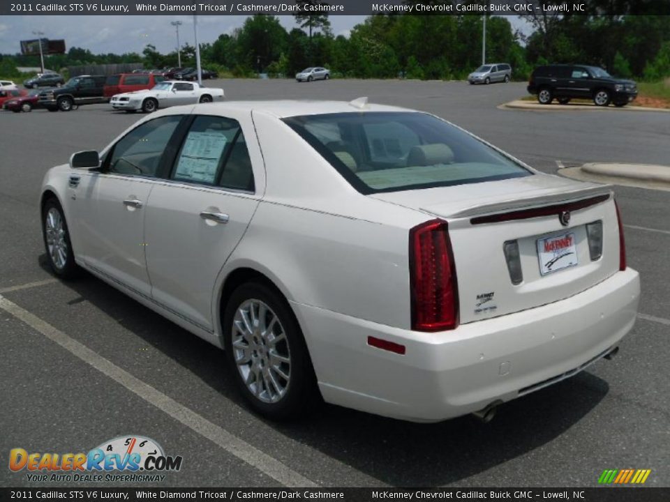 2011 Cadillac STS V6 Luxury White Diamond Tricoat / Cashmere/Dark Cashmere Photo #2