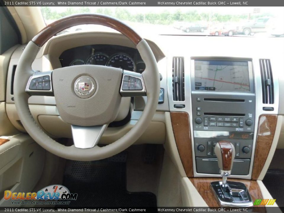 2011 Cadillac STS V6 Luxury White Diamond Tricoat / Cashmere/Dark Cashmere Photo #14