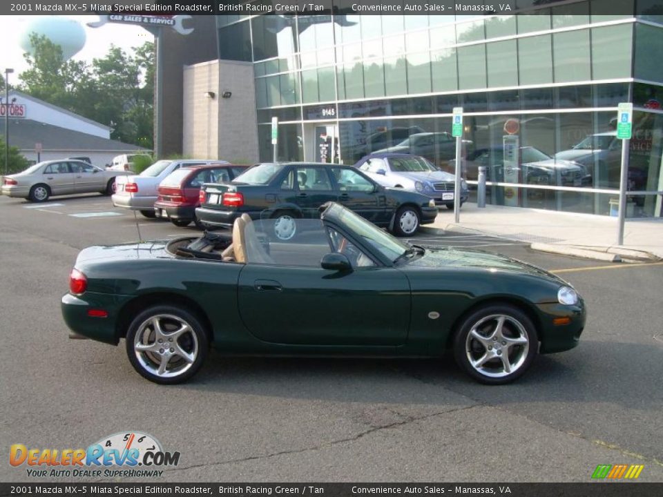 2001 Mazda MX-5 Miata Special Edition Roadster British Racing Green / Tan Photo #1