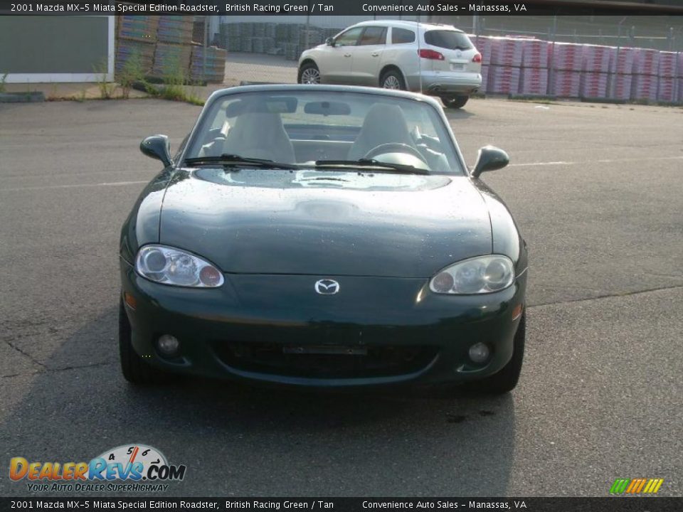 2001 Mazda MX-5 Miata Special Edition Roadster British Racing Green / Tan Photo #3