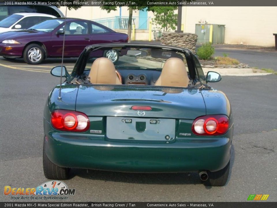 2001 Mazda MX-5 Miata Special Edition Roadster British Racing Green / Tan Photo #7