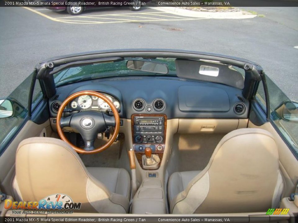 2001 Mazda MX-5 Miata Special Edition Roadster British Racing Green / Tan Photo #9