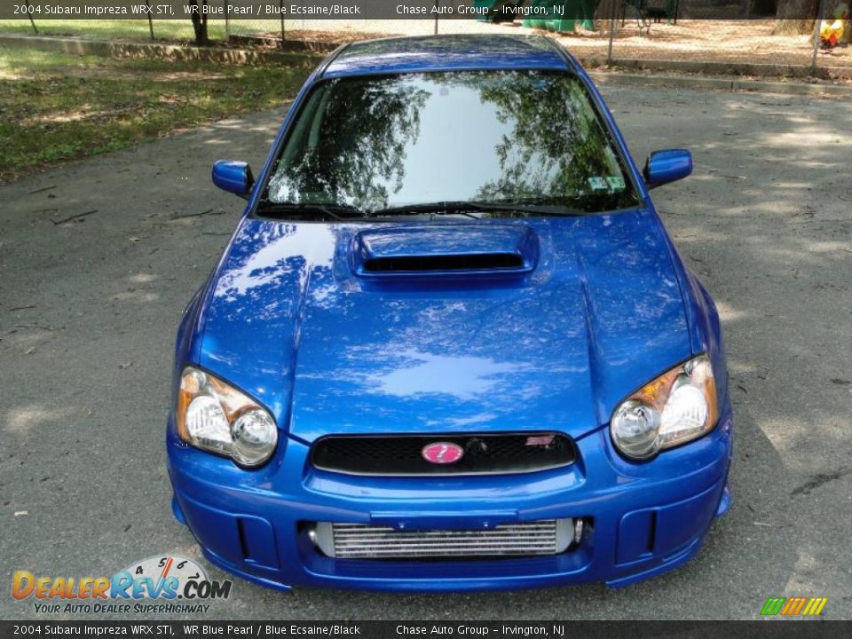 2004 Subaru Impreza WRX STi WR Blue Pearl / Blue Ecsaine/Black Photo #5